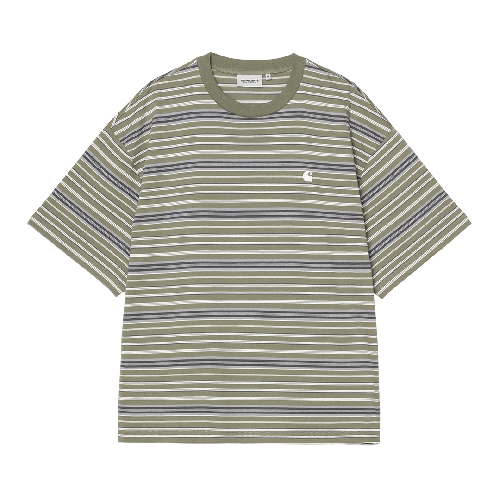 CARHARTT WIP ZANE TSHIRT Stripe Dollar Green