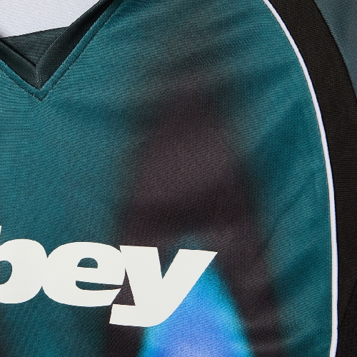 OBEY BLURRED SOCCER JERSEY Dark teal multi