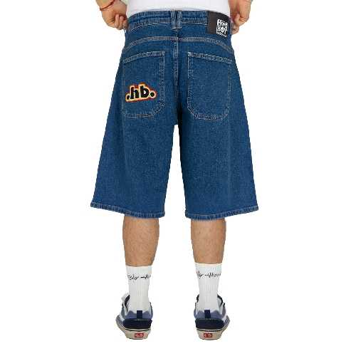 HOMEBOY X TRA MONSTER RETRO HB DENIM SHORT washed Blue