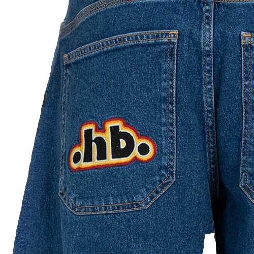 HOMEBOY X TRA MONSTER RETRO HB DENIM SHORT washed Blue