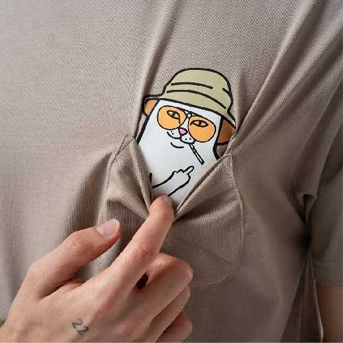 Ripndip NERMAL S THOMPSON POCKET TEE Tan