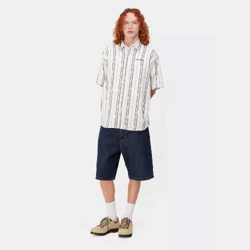 CARHARTT WIP LANDON SHORT Blue rinsed