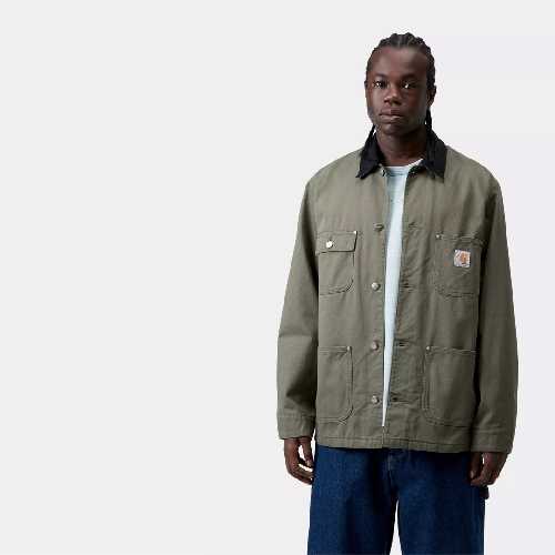 CARHARTT WIP OG CHORE COAT Leaf Black rinsed