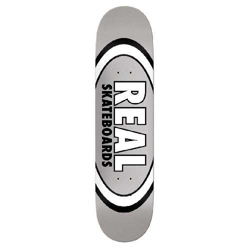 REAL TEAM CLASSIC OVAL TRUE MID SILVER DECK 7.75 X 29.5