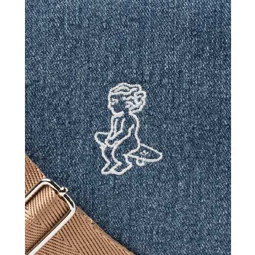 EMENTA SB FLUFFY IKON DENIM BAG Blue Stone Washed