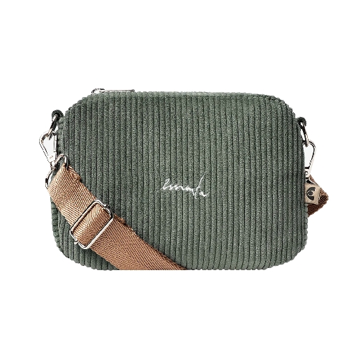 EMENTA SB FLUFFY SIGNATURE CORDUROY BAG Green