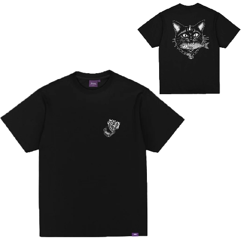 JACKER BLACK SARDINE TEE Black