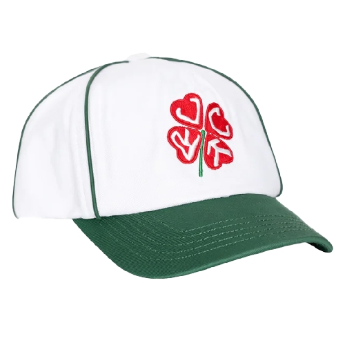 JACKER CLOVER SNAPBACK 5 PANEL White Green