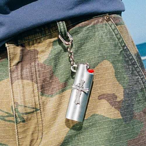 Ripndip NERM CROSS LIGHTER KEYCHAIN Silver