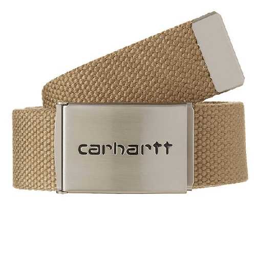 CARHARTT WIP CLIP BELT CHROME Leather