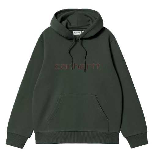CARHARTT WIP HOODED CARHARTT SWEAT Dark Scarab Palisander