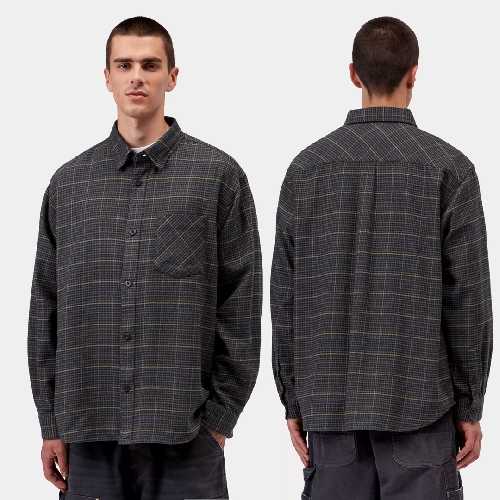 CARHARTT WIP LS TODRICK SHIRT Houndstooth Blue
