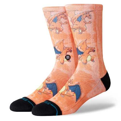 STANCE CHARIZARD AOP CREW SOCK Orange
