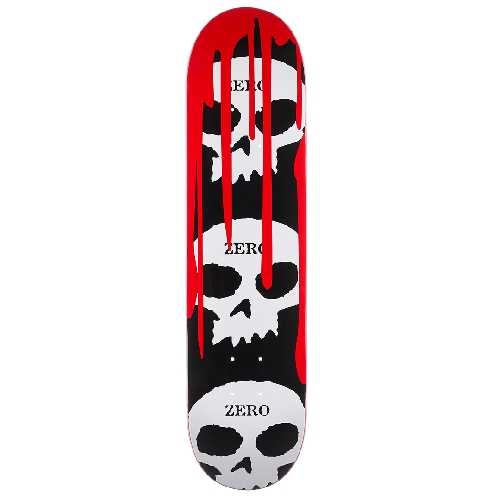 ZERO SKULL BLOOD BLACK WHITE RED DECK 8 x 31.6