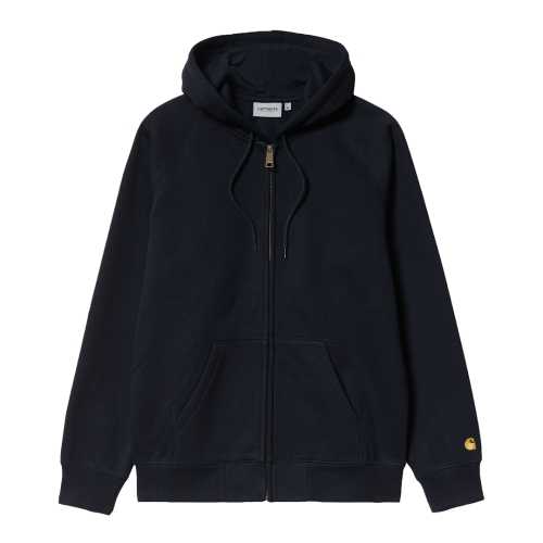 CARHARTT WIP HOODED CHASE JACKET Dark Navy / Gold