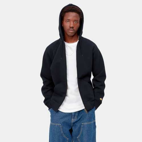 CARHARTT WIP HOODED CHASE JACKET Dark Navy / Gold