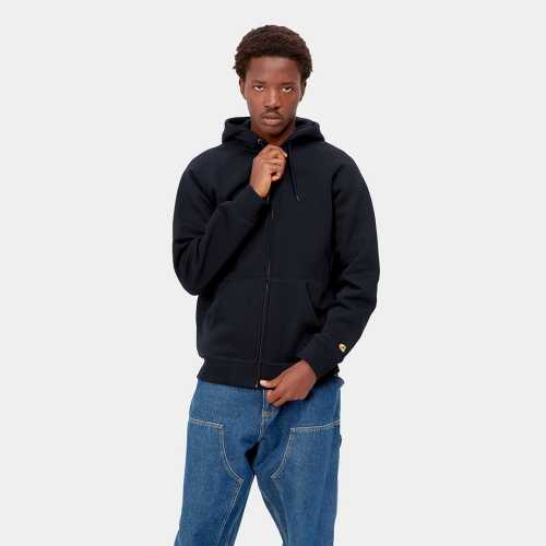 CARHARTT WIP HOODED CHASE JACKET Dark Navy / Gold