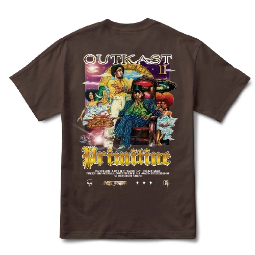 PRIMITIVE AQUEMINI TEE Brown