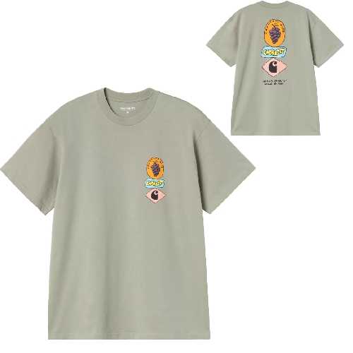 CARHARTT WIP STACKED GRAPES TSHIRT Shady Green