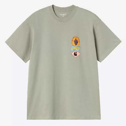 CARHARTT WIP STACKED GRAPES TSHIRT Shady Green