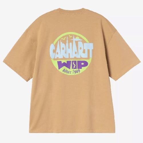 CARHARTT WIP LUGGAGE LABEL TSHIRT Dusty H Brown