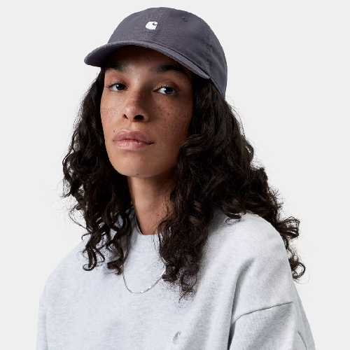 CARHARTT WIP MADISON LOGO CAP Shady Purple White CARHARTT WIP MADISON LOGO CAP Shady Purple White