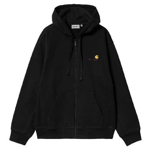 CARHARTT WIP HOODED AMERICAN SCRIPT JACKET Black