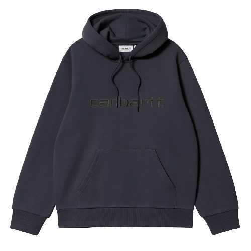 CARHARTT WIP HOODED CARHARTT SWEAT Dark Navy Dark Scarab 