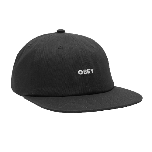 OBEY BOLD TWILL 6 PANEL STRAPBACK Black