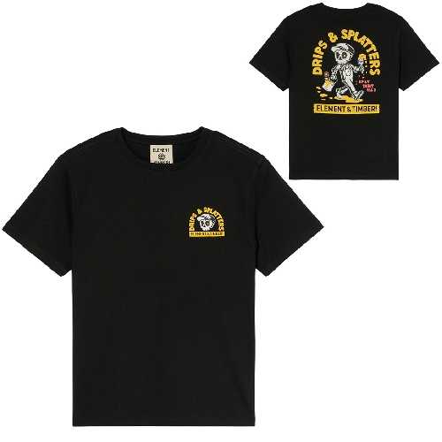 ELEMENT TIMBER DRIPS SS YOUTH TEE flint black