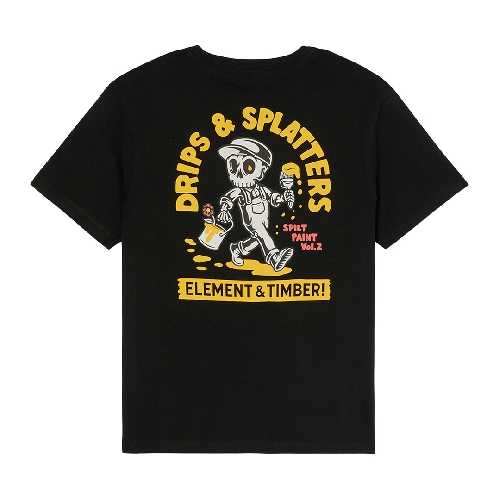 ELEMENT TIMBER DRIPS SS YOUTH TEE flint black