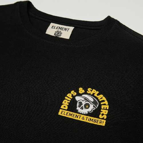 ELEMENT TIMBER DRIPS SS YOUTH TEE flint black