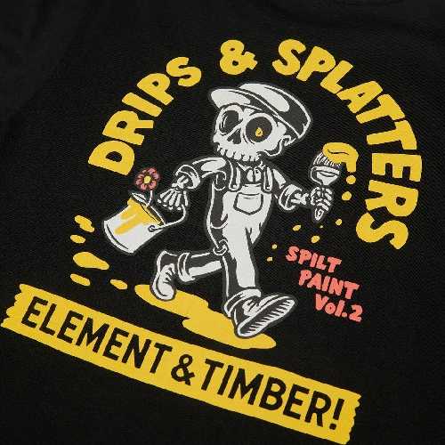 ELEMENT TIMBER DRIPS SS YOUTH TEE flint black