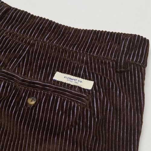 ELEMENT BIG PLEATED BI COLOR CORDUROY PANT java