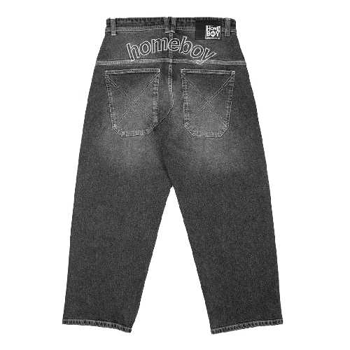 HOMEBOY X TRA BAGGY OUTLINES DENIM Vintage black