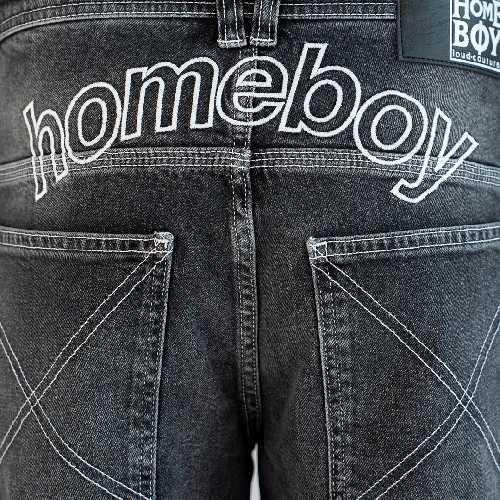 HOMEBOY X TRA BAGGY OUTLINES DENIM Vintage black