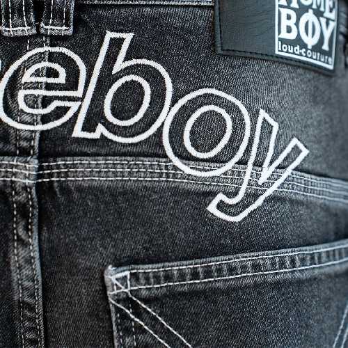 HOMEBOY X TRA BAGGY OUTLINES DENIM Vintage black