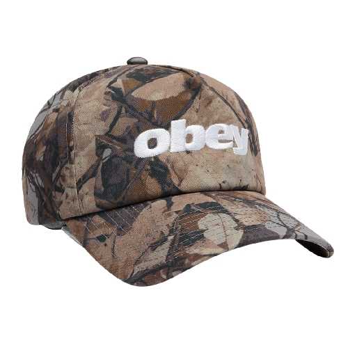 OBEY DELTA 5 PANEL SNAPBACK Fence camo multi