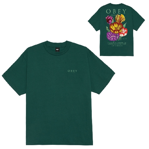 OBEY FLORES ROBUS TEE Rainforest