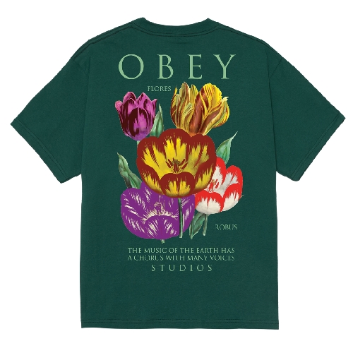 OBEY FLORES ROBUS TEE Rainforest