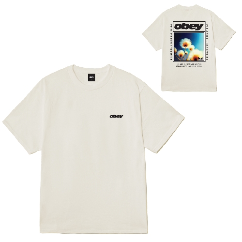 OBEY STRONGER TOGETHER TEE Vintage white