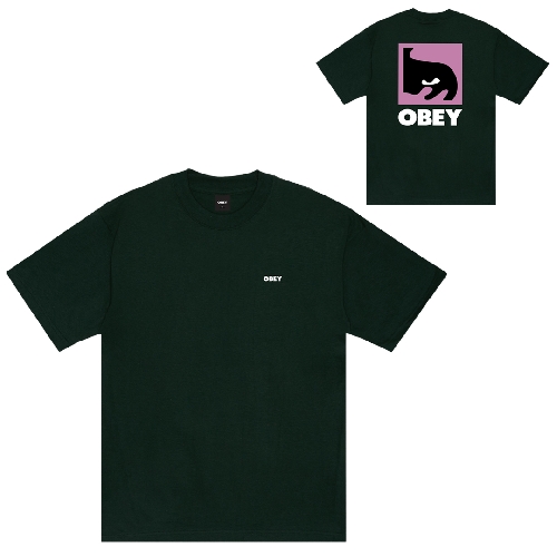 OBEY QUARTER EYE ICON TEE Forest green