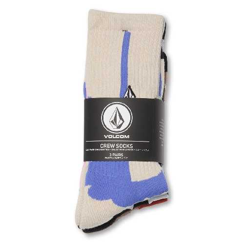 VOLCOM PRINT MIXER SOCK 3PK Multiple