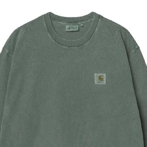 CARHARTT WIP LS VISTA TSHIRT Dark Scarab garment dyed