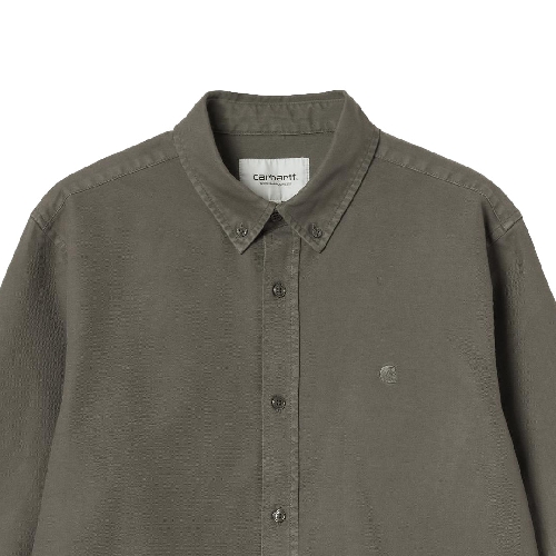 CARHARTT WIP LS BOLTON SHIRT Shungite garment dyed