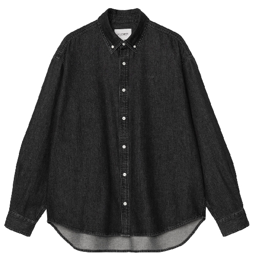 CARHARTT WIP LS LUCAS SHIRT Black stone washed