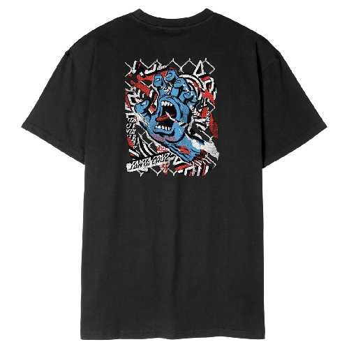 SANTA CRUZ DAMAGED HAND TEE Black