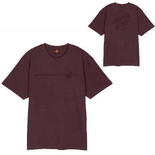 SANTA CRUZ TONAL OPUS DOT STRIPE TEE Dark Plum