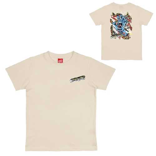 SANTA CRUZ YOUTH DAMAGED HAND TEE wax paper