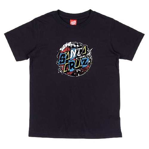 SANTA CRUZ YOUTH PAY OFF DOT FRONT TEE black